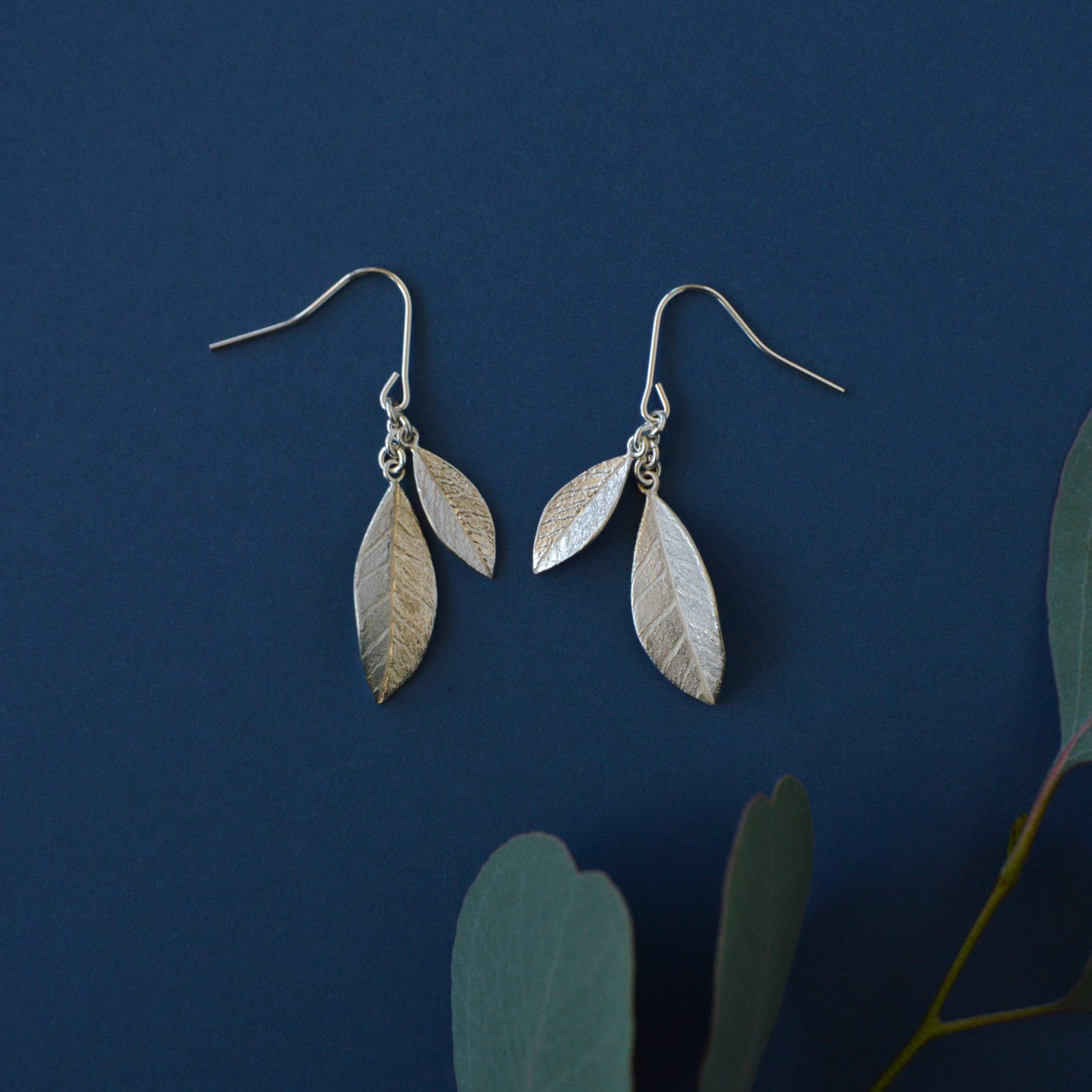 みかんの葉のピアス