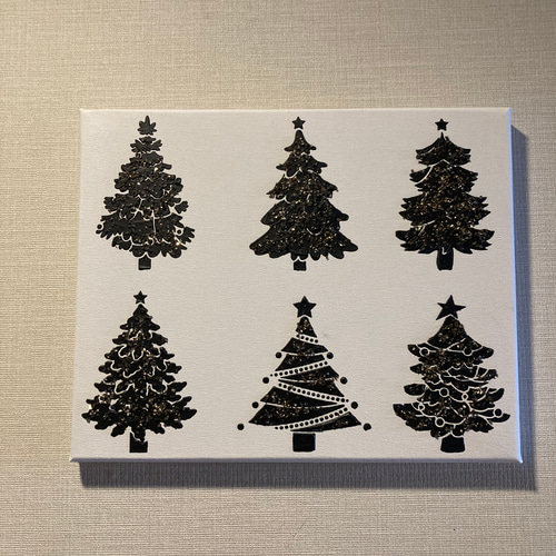 テクスチャーアート 〜クリスマスツリー 〜ブラック 絵画 R.art 通販