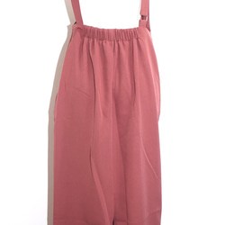 2type Strap Long Jumper Skirt (pink) ロング丈ワンピース レッド 赤 カジュアル 7枚目の画像