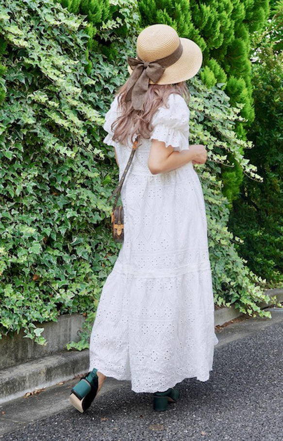 【新品タグ付き】eaphi COTTON LACE ONEPIECE COTTON LACE PATCHWORK DOCKING ONE PIECE
