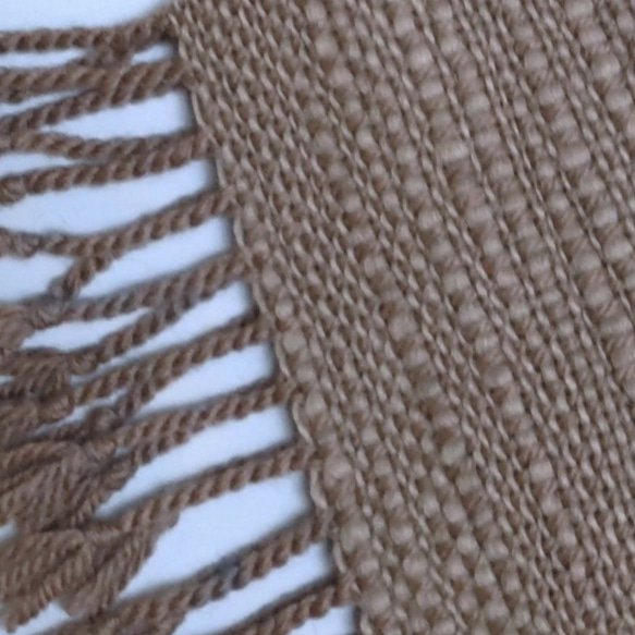 草木染毛糸の手織りマフラー　Ｍ-162 6枚目の画像