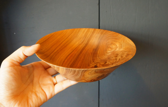 【木　皿　木製　食器 カレー皿】＃128　ニレ　アウトレット価格 4枚目の画像