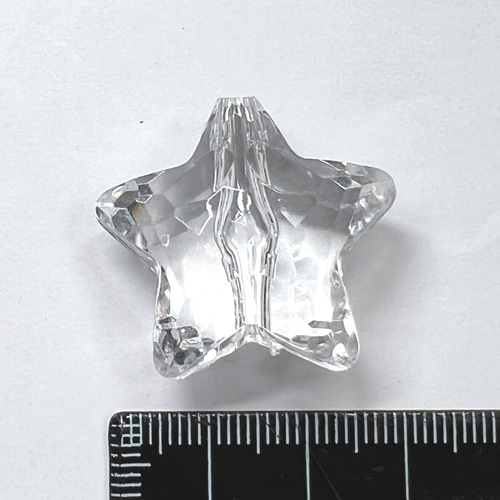 約30mm 6個】 BIGサイズのキラキラ星のアクリルビーズ クリア