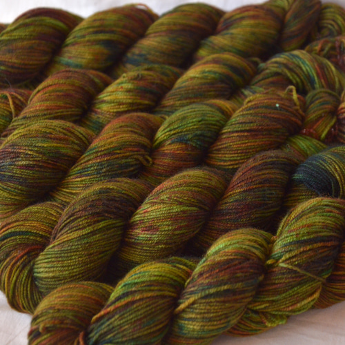 手染め糸 ファインウール もみの木 ソックヤーン nijiyarn 毛糸  