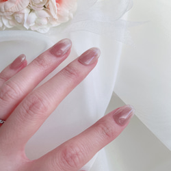 ネイルチップ　付け爪　ブライダルネイル　ブライダル　結婚式　ウェディング　シンプル　マグネットフレンチ 7枚目の画像
