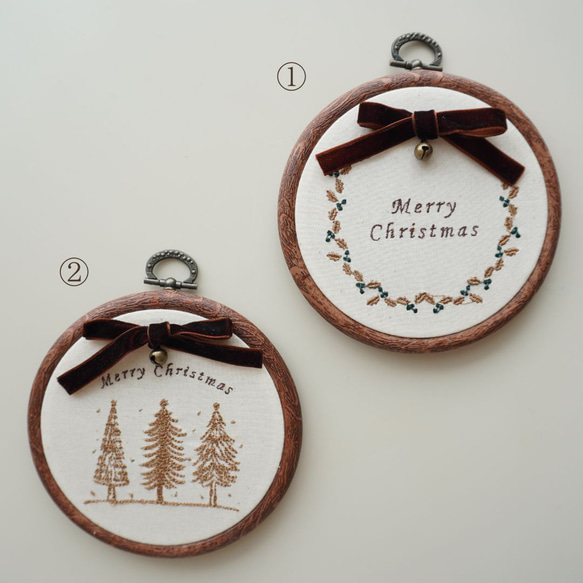 ✽Christmas✽ embroidery plate　 クリスマス　クリスマスグッズ　オーナメント　 8枚目の画像