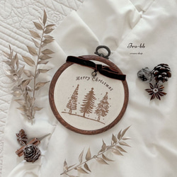 ✽Christmas✽ embroidery plate　 クリスマス　クリスマスグッズ　オーナメント　 4枚目の画像