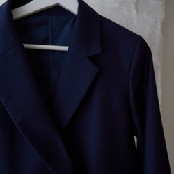 森野學校女演員高山宮子的雙排扣夾克（海軍藍）海軍藍秋季旅行罩衫輕罩衫 第11張的照片