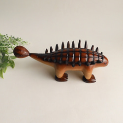 アンキロサウルス （木・恐竜・置物）Ankylosaurus / Dinosaur / wood / animal 4枚目の画像