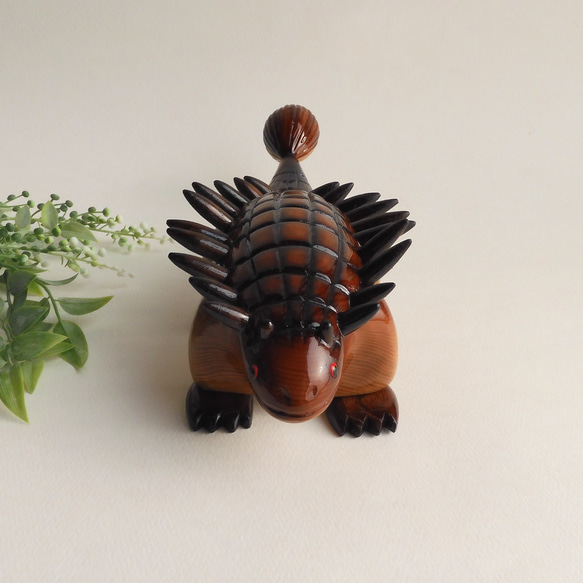 アンキロサウルス （木・恐竜・置物）Ankylosaurus / Dinosaur / wood / animal 5枚目の画像