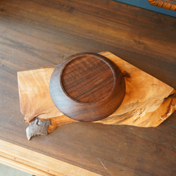 【木　皿　木製　食器】＃013　ウォルナット 4枚目の画像