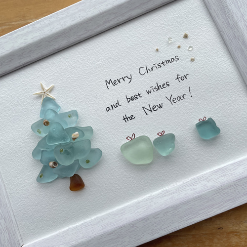 シーグラス グラスツリー クリスマス クリスマスインテリア 冬