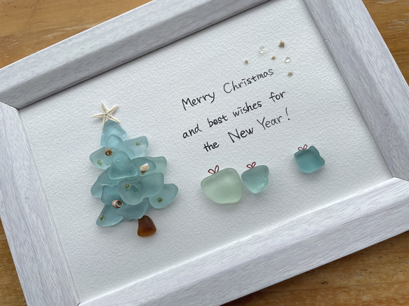 シーグラス グラスツリー クリスマス クリスマスインテリア 冬支度