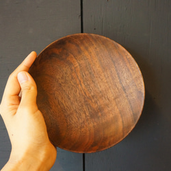 【木　皿　木製　食器】＃051　ウォルナット 2枚目の画像