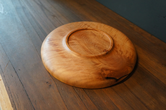 【木　皿　木製　食器　カレー皿】＃104　ツバキ 5枚目の画像
