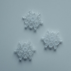 雪、ついてるよ no.14　雪の結晶　ピンブローチ　樹枝結晶《2月末まで》 3枚目の画像