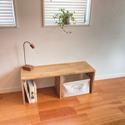 tara様オーダー品 ベンチシェルフ W90 机/テーブル/収納/テレビ台 棚