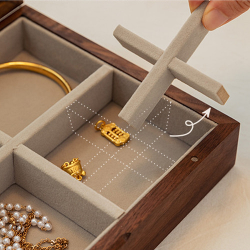 一目惚れ!! 素敵なアクセサリーケース 水波紋/花柄 木製インテリア雑貨