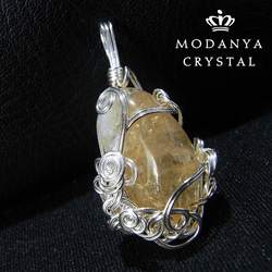 シトリンのワイヤーペンダントトップ1419 ネックレス・ペンダント