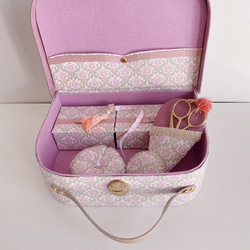 リバティの大きめ裁縫箱、裁縫道具セット、カルトナージュ その他