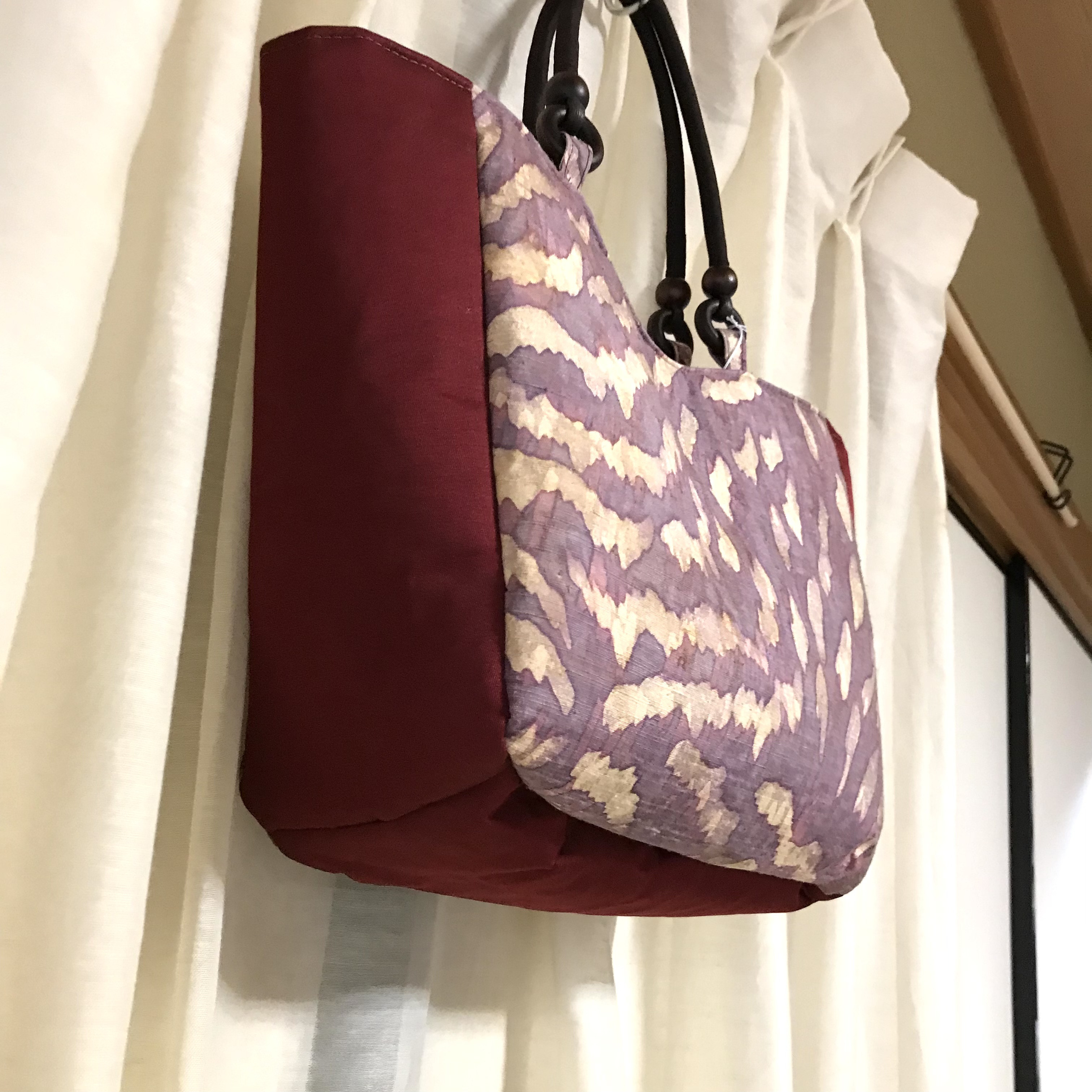 ロウケツ染　シルクトートバッグ