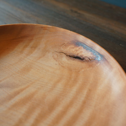 【木　皿　木製　食器】＃106　ツバキ 2枚目の画像