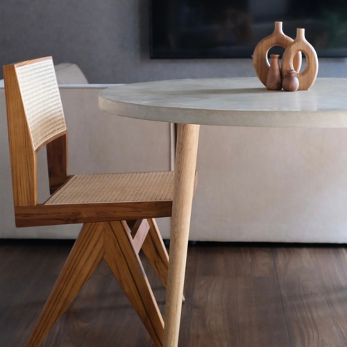 ラウンドテーブル/モールテックス/ウッドレッグ ダイニングテーブル