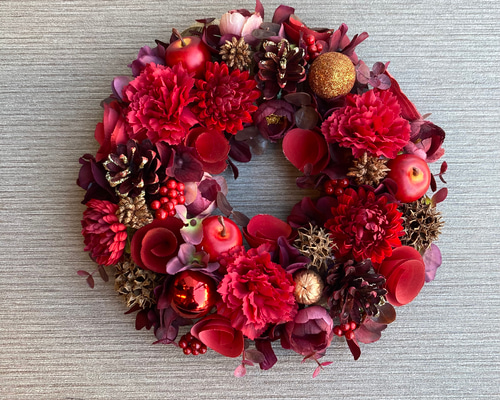 数量限定【大人のクリスマス】バーガンディとゴールドのウィンター  