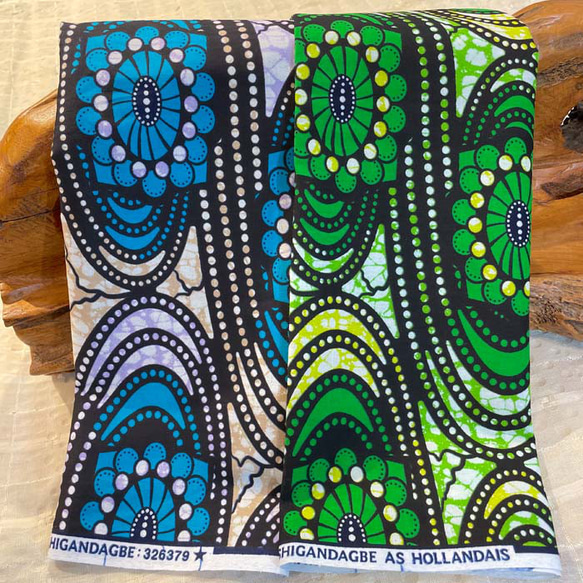 ハギレセット＊2枚組  生地  アフリカ布 アフリカン 小物作り ハンドメイド 手作り 手芸用品 布 6枚目の画像