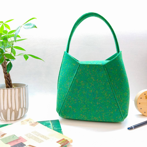 ペットボトル再生フェルト】カラフルワンハンドルバッグ〈4色展開