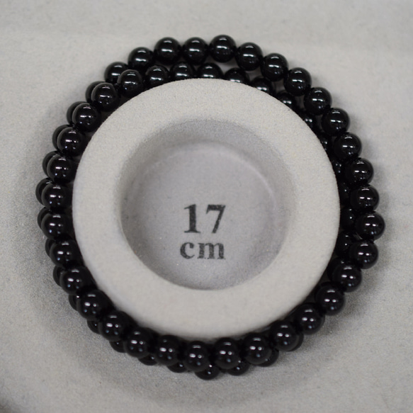 腕輪　天然石　ブレスレット　ギフト　念珠　京都　6mm　ブラックオニキス　二重巻　UDA99 3枚目の画像