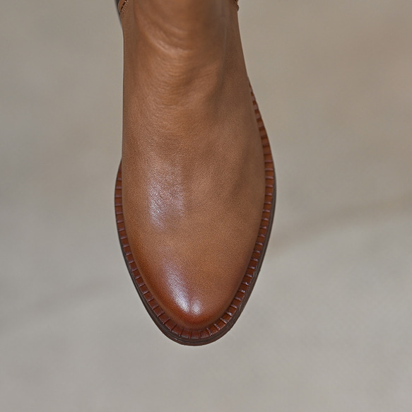 脚をキレイに魅せるフォルムショートブーツ。痛くない 滑らない 3e おでかけ 普段使い 外反拇趾 甲高 幅広 痛くない 8枚目の画像