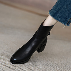 脚をキレイに魅せるフォルムショートブーツ。痛くない 滑らない 3e おでかけ 普段使い 外反拇趾 甲高 幅広 痛くない 6枚目の画像