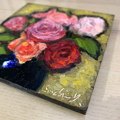 油彩画 Sweet Roses 絵画 Sachi Yoshimoto Art 通販 16775841