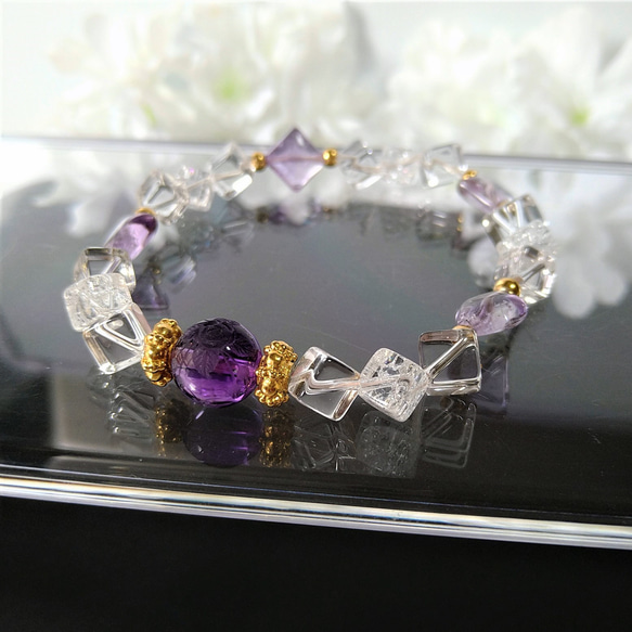 ☆限定NEW☆愛の守護石♡【アメジスト『紫水晶』6面カットペンデュラム