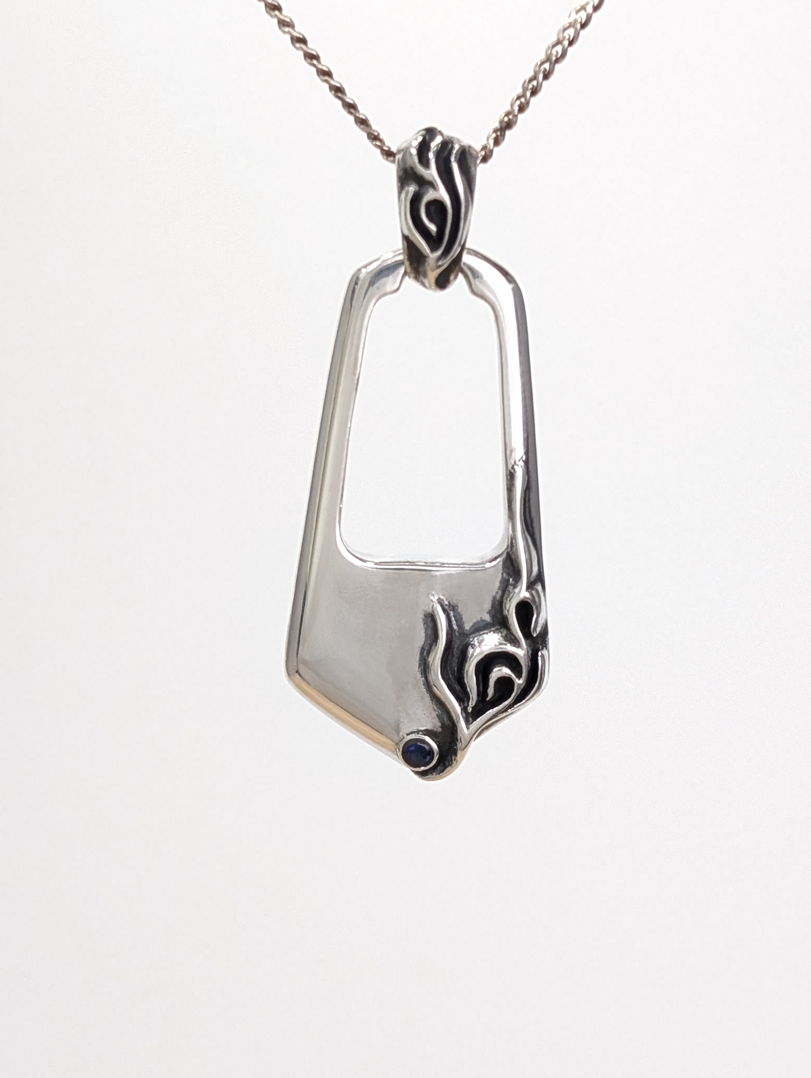 唐草模様シルバーペンダントトップ