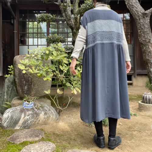 着物リメイク【兵児帯のワンピース】絹/絞り ワンピース 古布華 通販