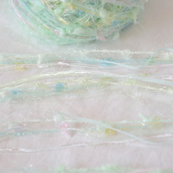 引き揃え糸　pastel　mint　nijiyarn 1枚目の画像