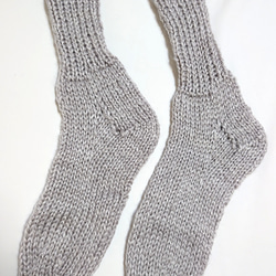 靴下　ウール100％手編みなのに安価 大人用Ｋ651 2枚目の画像