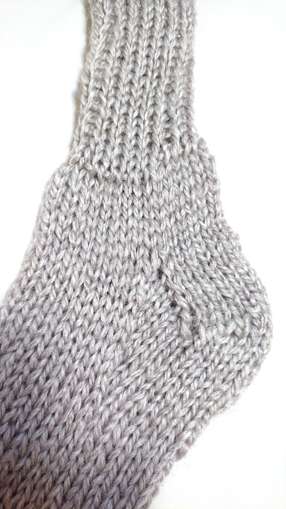 靴下　ウール100％手編みなのに安価 大人用Ｋ651 5枚目の画像