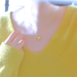 2026午年【限定数のみ】宝石質　ホワイトトパーズ　コンケーブカット　馬蹄チャーム　14KGFネックレス40㎝ 8枚目の画像