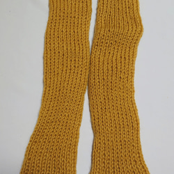 レッグウォーマー ウール100％ 手編み　やっぱりウールは肌触りが良く暖かい！K672 3枚目の画像