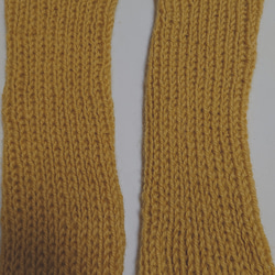 レッグウォーマー ウール100％ 手編み　やっぱりウールは肌触りが良く暖かい！K672 4枚目の画像