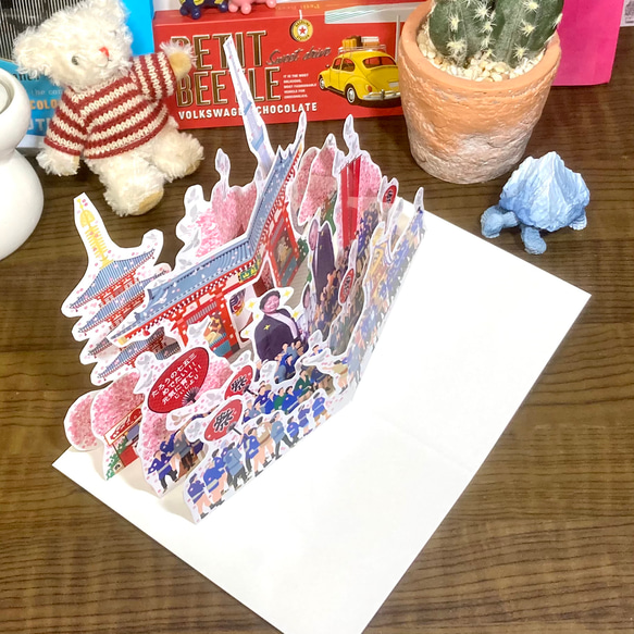桜満開・浅草・祭り・多目的仕様 【あなたの写真で世界にひとつのポップアップカードを作ります】 3枚目の画像