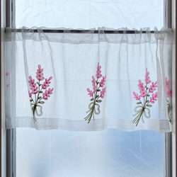 花柄 のれん カフェカーテン ２枚入り かわいい 100cm×100cm Amazon｜NASFH 花柄 おしゃれ のれん レース カラー 北欧