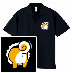 ボーダーによじ登る黒猫Tシャツ(大人〜子供サイズ)【全面プリント】 T