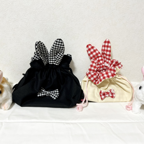 受注生産】子どもも喜ぶ‼︎うさぎの巾着♡うさぎのリュック