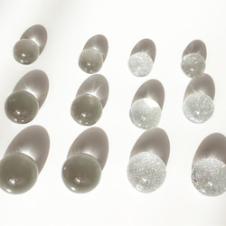 レジンカボション　球体　クリア&バブル　12個セット 3枚目の画像
