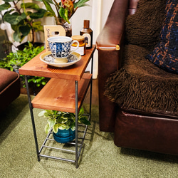 ソファーテーブル/サイドテーブル/棚/北欧/おしゃれ/コの字 サイド