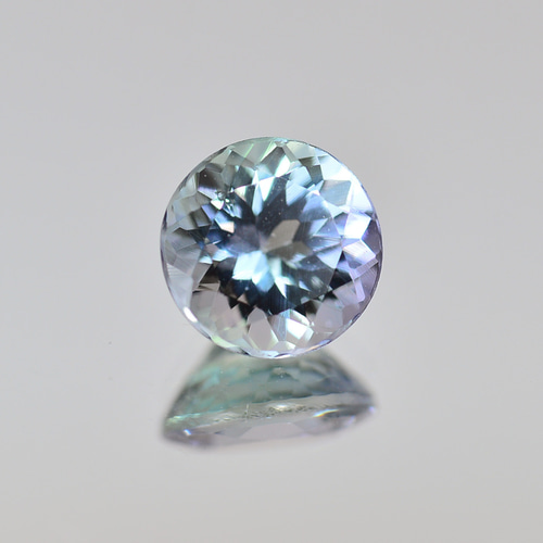 ソ付 非加熱タンザナイト 0.758ct ルース ラウンド バイカラー 系